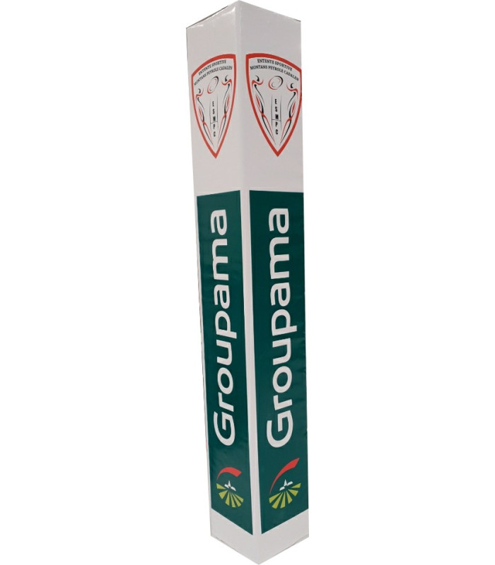 LOT DE 4 PROTECTIONS POTEAUX RUGBY PERSONNALISÉES EXEMPLE 2