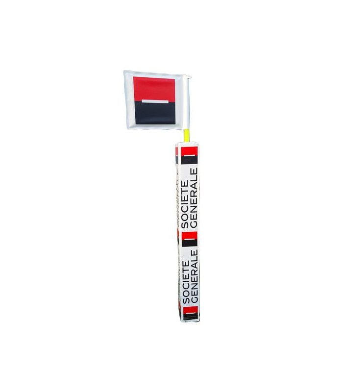 LOT DE 14 DRAPEAUX POTEAUX DE TOUCHE RUGBY PERSONNALISÉES AVEC POTEAU