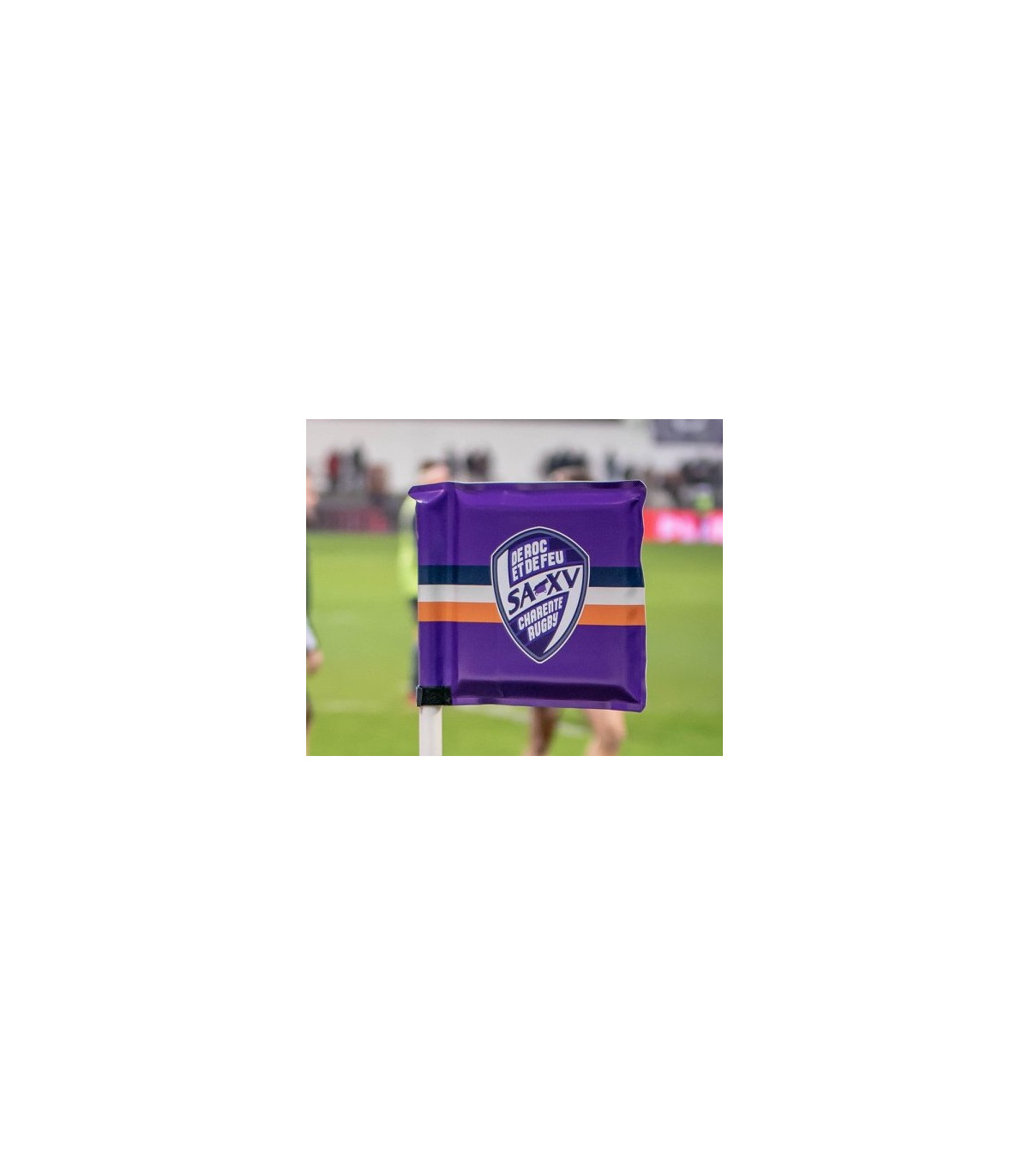 LOT DE 14 DRAPEAUX POTEAUX DE TOUCHE RUGBY PERSONNALISÉS ANGOULEME